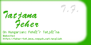 tatjana feher business card